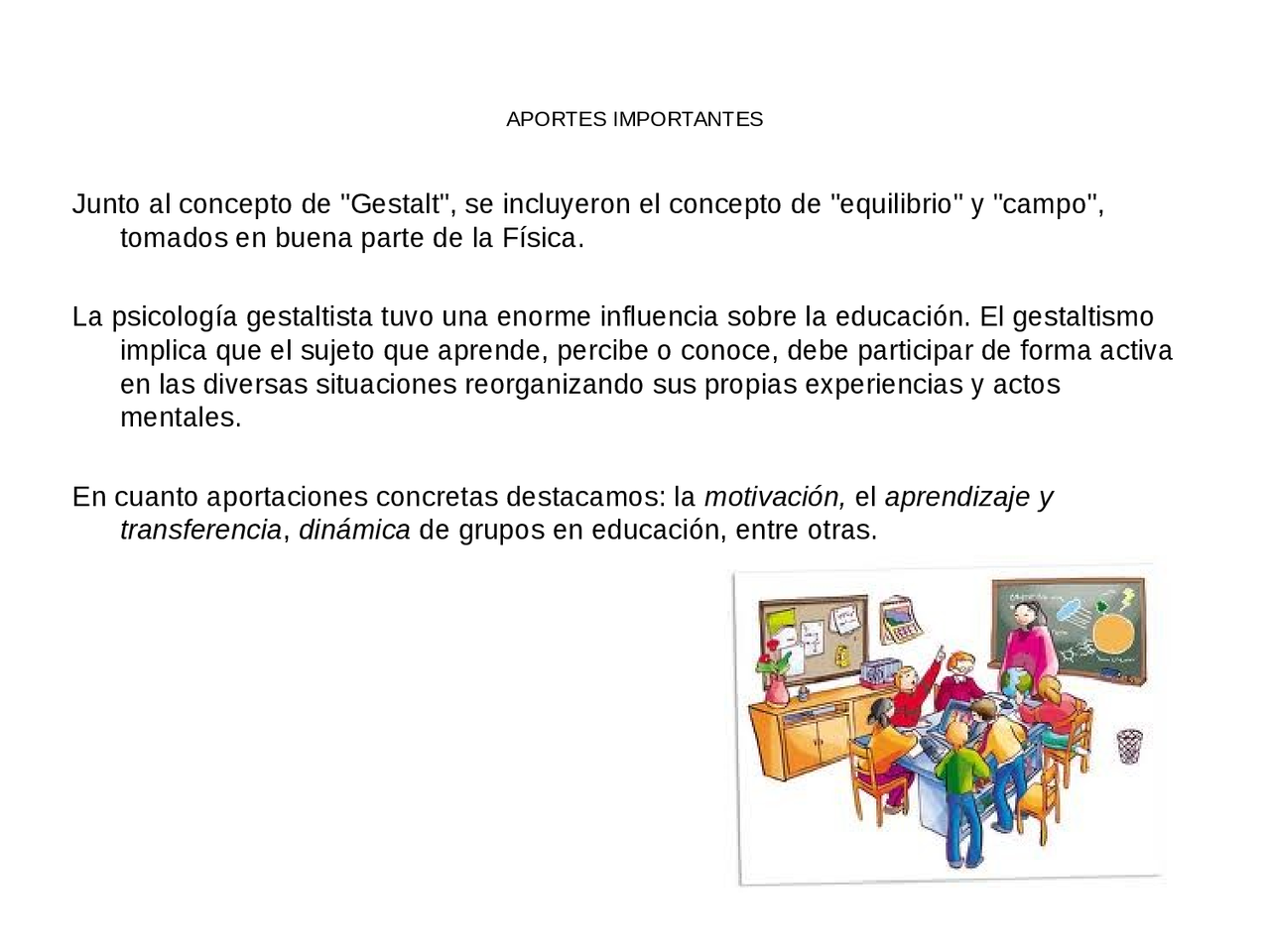 Aportes de la psicología gestalt a la educación - Vida Emocional