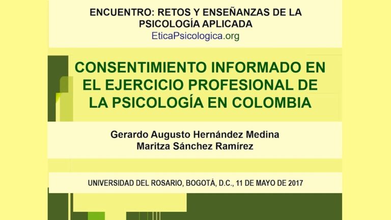 Modelo de consentimiento informado en psicología clínica para niños