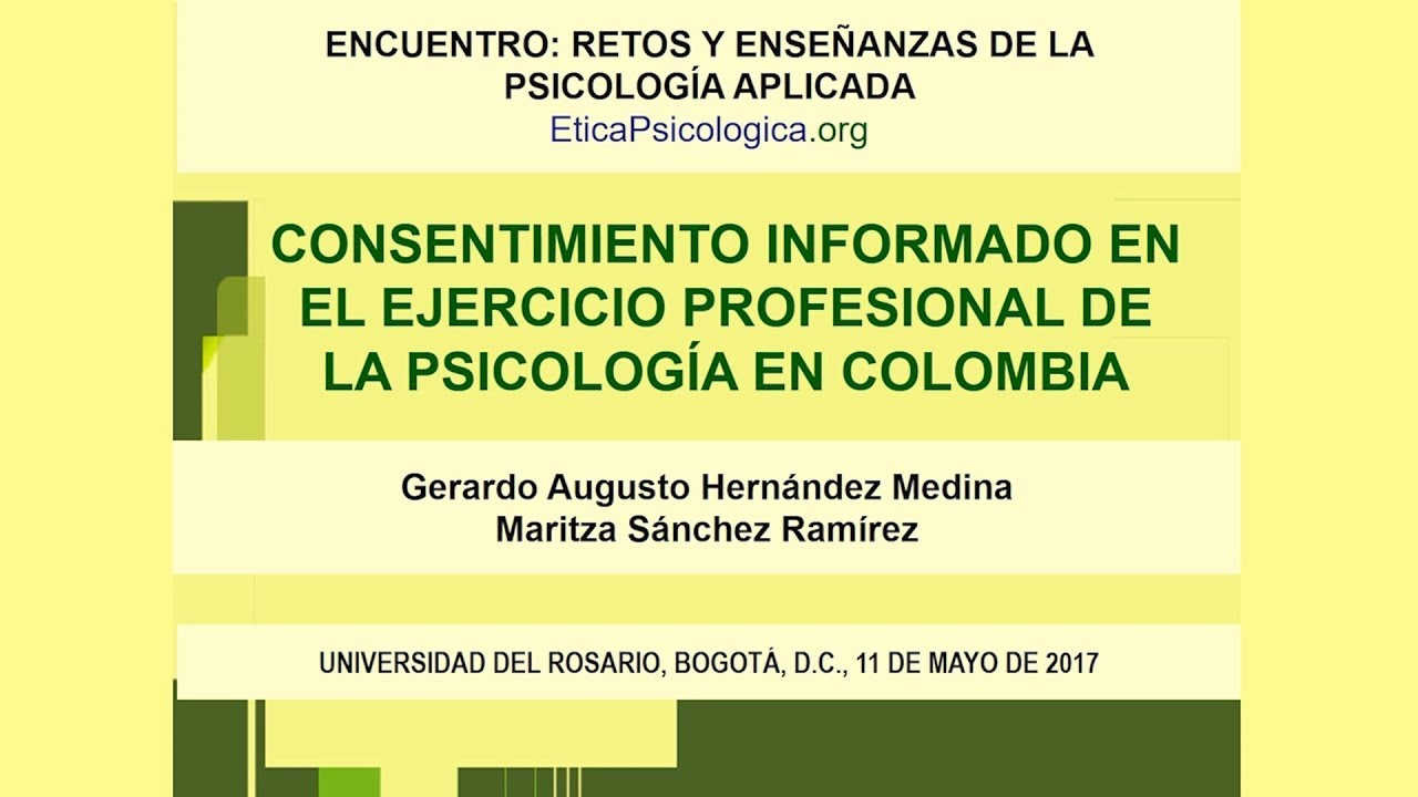 Modelo Consentimiento Informado Psicologia Clinica Niños